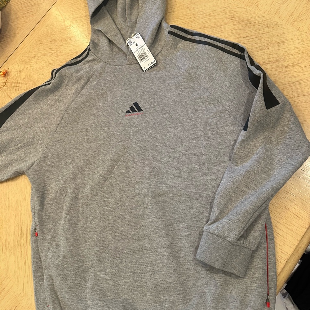 Adidas Men's Gray Hoodie with Black Accents. Also great for ladies!!!